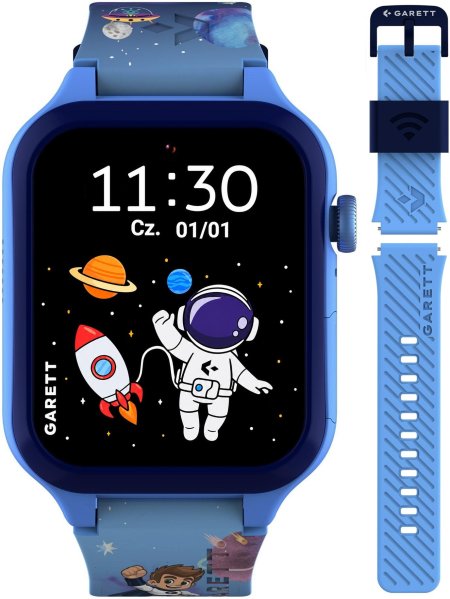 Zegarek Garett 5904238487273-PAY Smartwatch Garett Kids Essa 2 AI 4G Niebieski zestaw z Paskiem Garett Pay