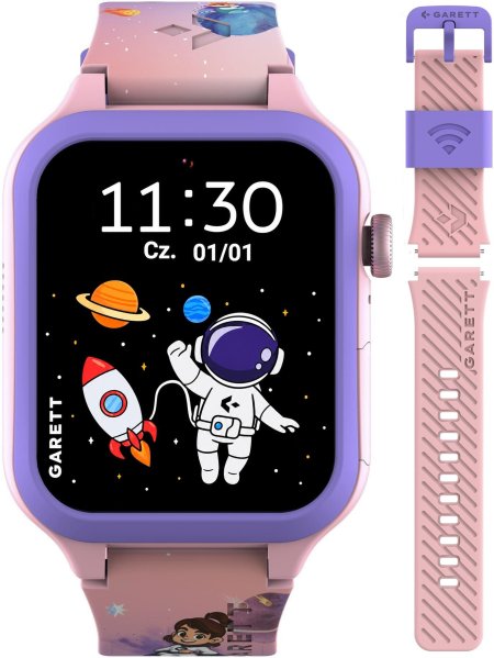 Zegarek Garett 5904238487280-PAY Smartwatch Garett Kids Essa 2 AI 4G Różowy Smartwatch Garett Kids Essa 2 AI 4G Różowy zestaw z Paskiem Garett Pay