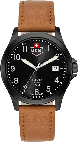 Zegarek JDM Military JDM-WG001-04 Alpha I męski czarny 40 mm na pasku