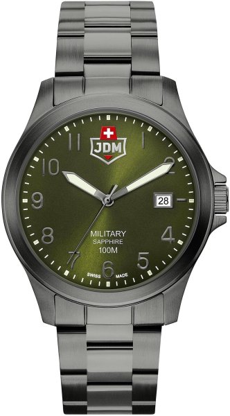 Zegarek JDM Military JDM-WG001-08 Alpha I męski grafitowy 40 mm