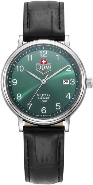 Zegarek JDM Military JDM-WG026-04 Kilo II męski 40 mm z cyframi i zieloną tarczą