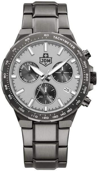 Zegarek JDM Military JDM-WG036-04 Bolt męski czarny 44 mm z chronografem