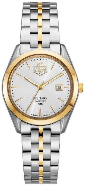Zegarek JDM Military JDM-WL024-07 Damski Interlaken srebrno-złoty 31 mm
