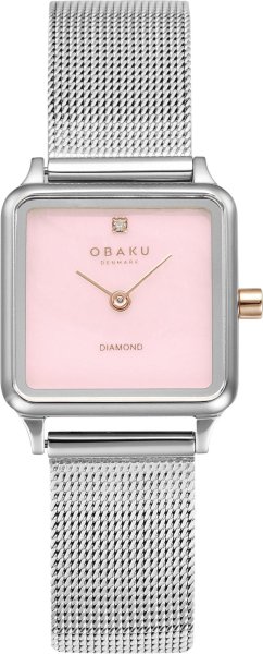 Zegarek Obaku Denmark V301LXCPMC-PTV Diamond - Pink Steel