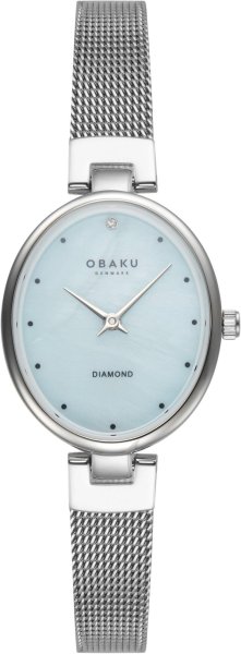 Zegarek Obaku Denmark V312LXCMMC Oval Diamond - Ocean Light Steel
