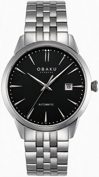 Zegarek Obaku V318GTCBSC Styrke Automatic - Silver Black