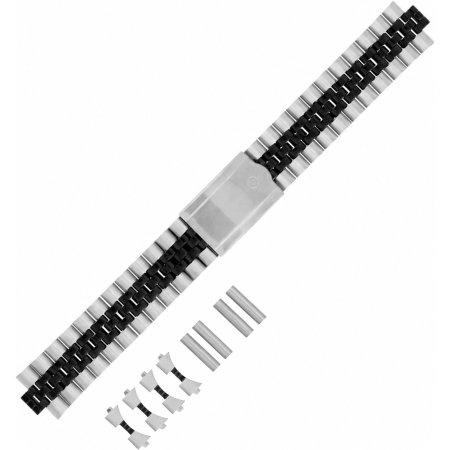 Rochet Block band Polished satin ASTERN 18/20mm Bicolor IPC Black 2365782A