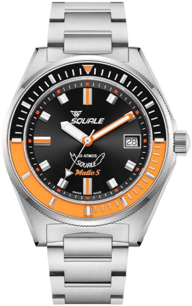 Zegarek Squale MATICBKOBK.SSBX Matic S Orange Bracelet