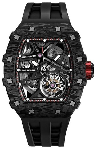 Zegarek Tsar Bomba TB8209CF-31 Elemental Carbon Fiber Automatic Black