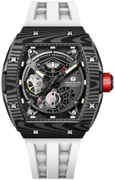 Zegarek Tsar Bomba TB8210CFII-02 Elemental Carbon Fiber Automatic Black White
