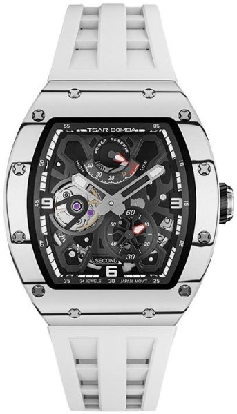 Zegarek Tsar Bomba TB8212CF-01 Elemental Carbon Fiber White