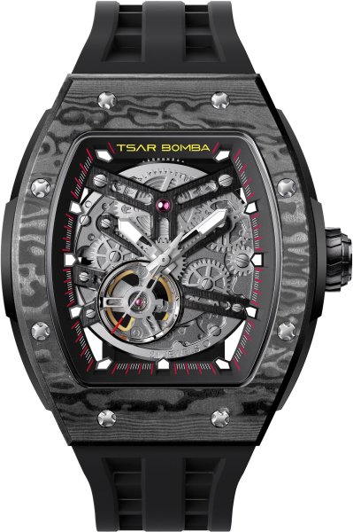 Zegarek Tsar Bomba TB8228CF-01 Elemental Carbon Fiber Automatic Black
