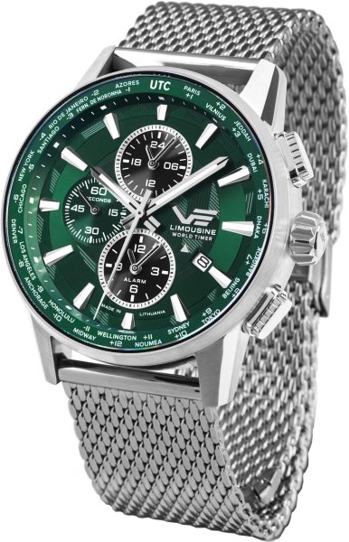 Zegarek Vostok Europe YM26-561A790B Limousine 43mm Generation 2 World Time and Alarm